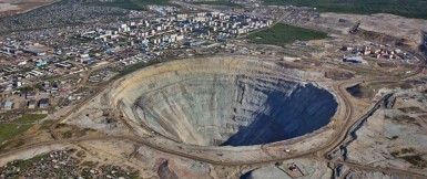 Diamantenmine zum Abbau von Diamant Vorkommen